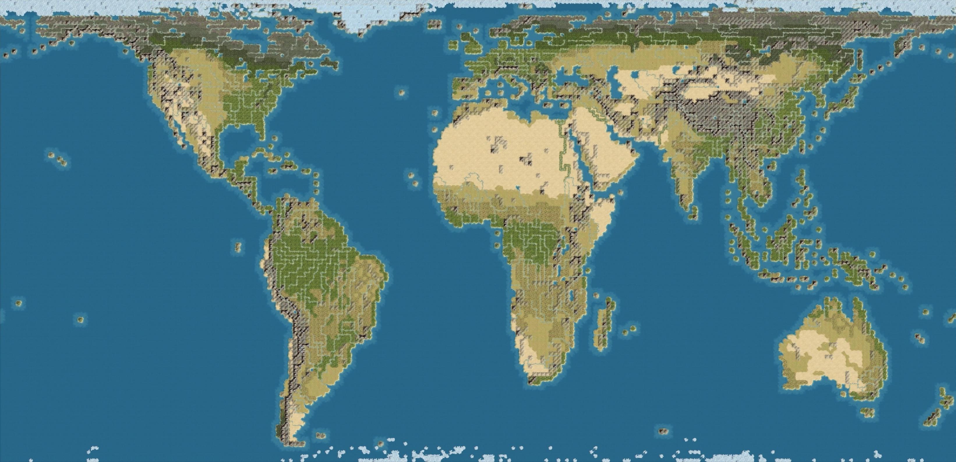 Gigantic Accurate Earth Map 232 X 112 Civfanatics Forums