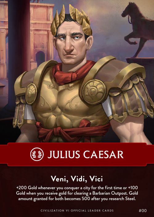 Civilization VI Official Leader Card: Julius Caesar