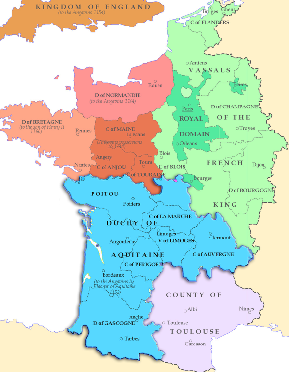 Aquitaine, France, and England