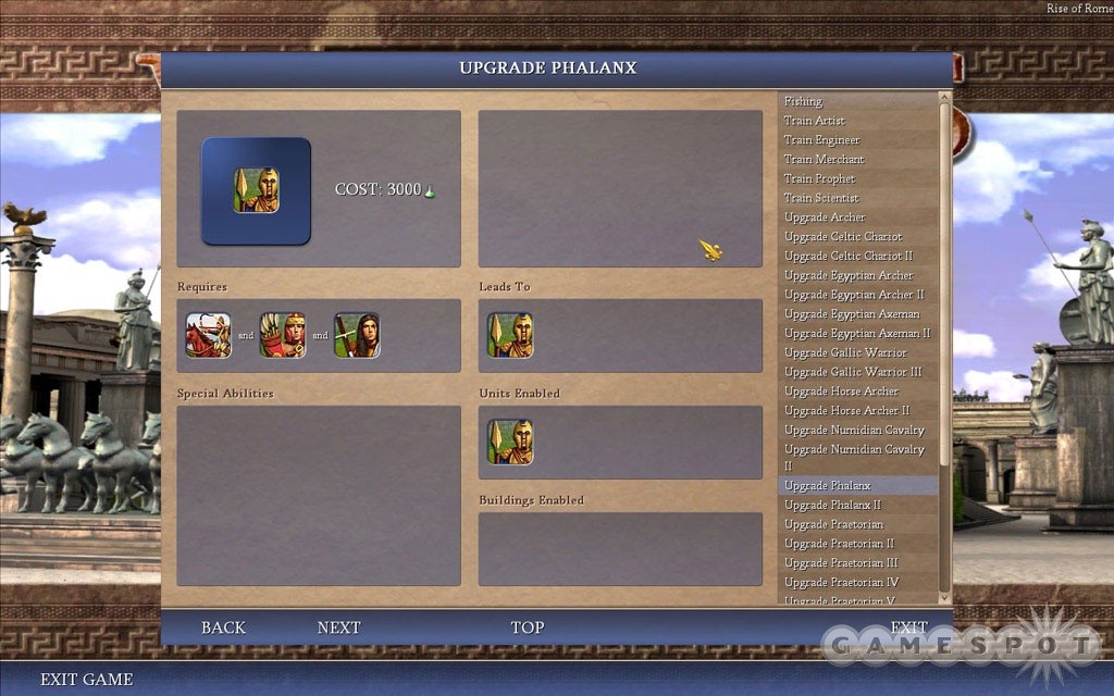 Barbarian Horde: Upgrade Screen