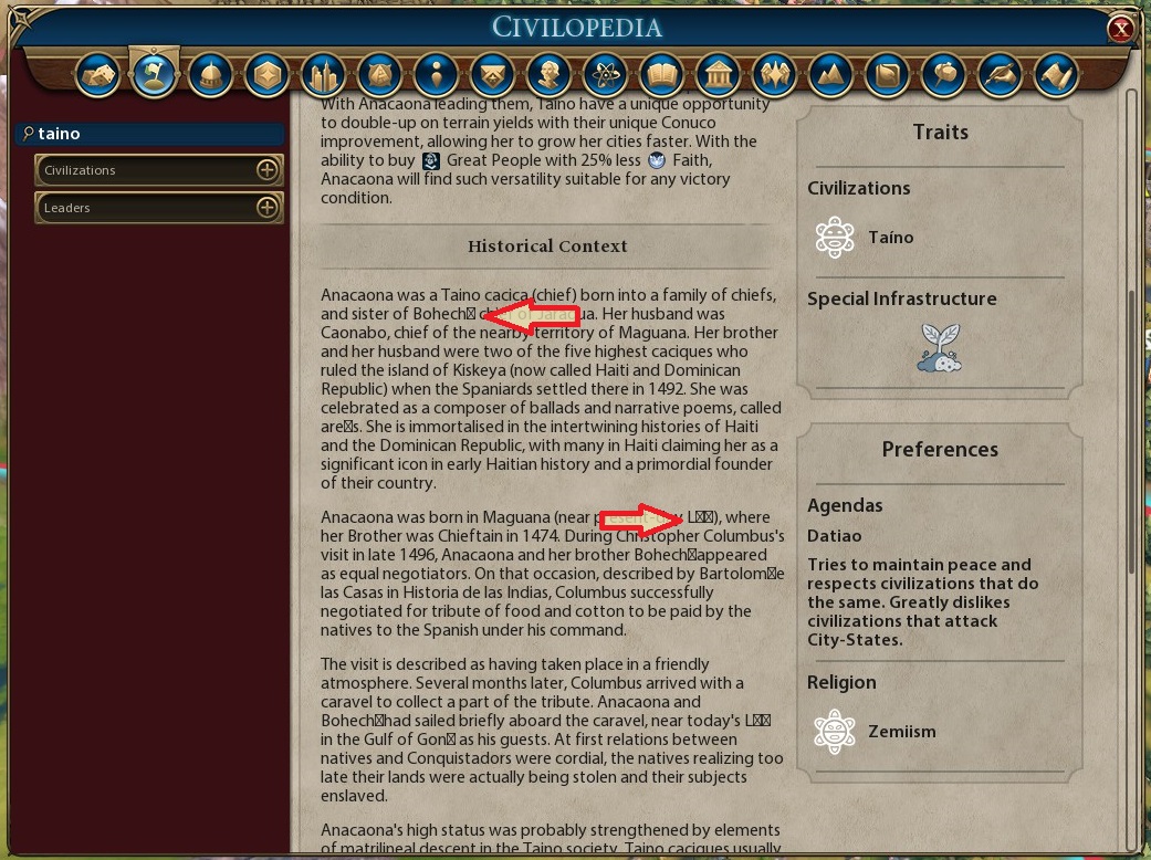 broken text example