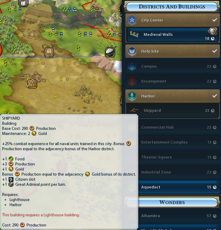 Civ6 Harbor Bug