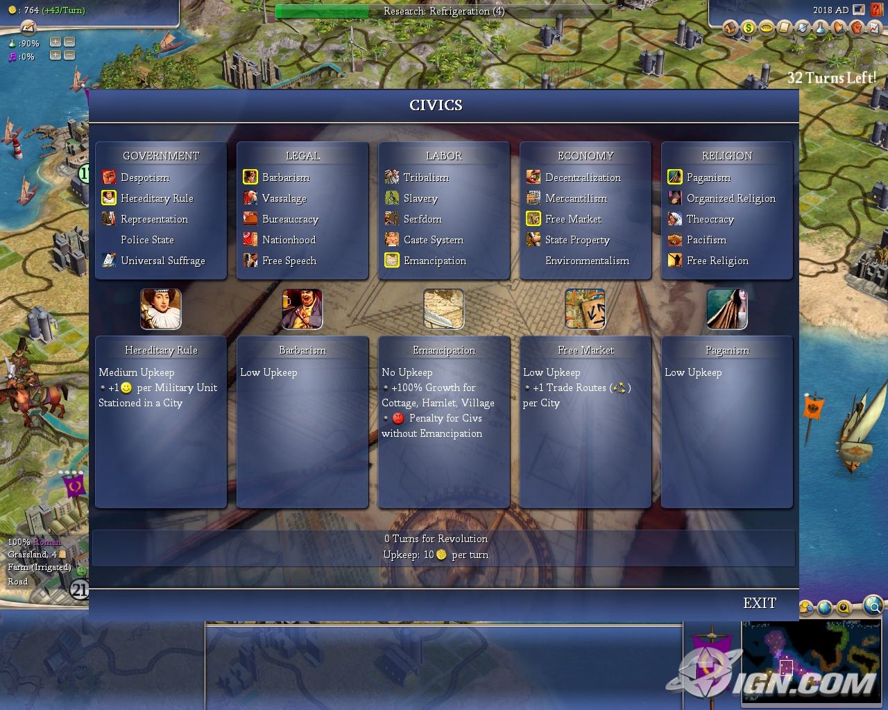 Civics Screen