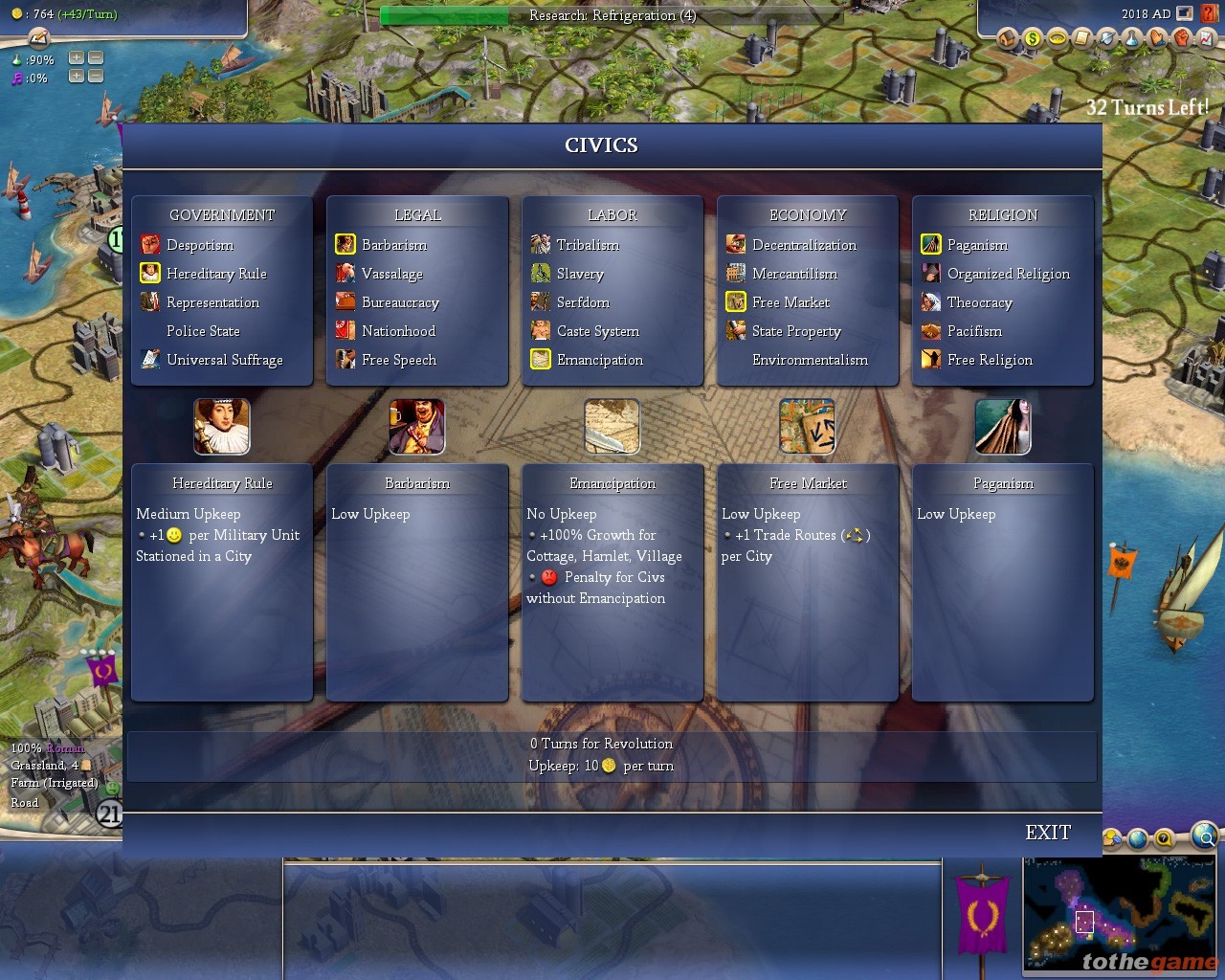 Civics Screen