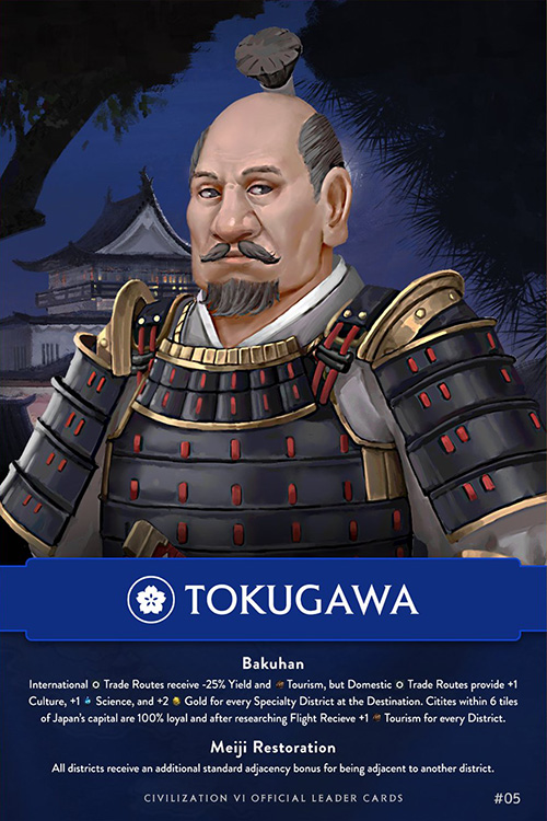 Civilization VI Official Leader Card: Tokugawa