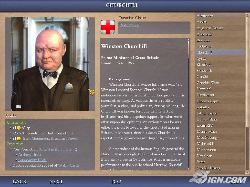 Civilopedia Entry: Churchill