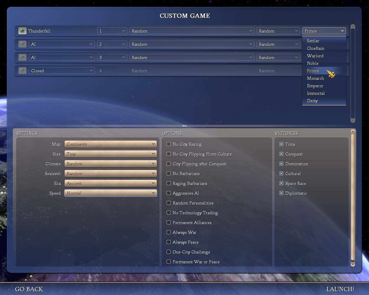 Custom Game