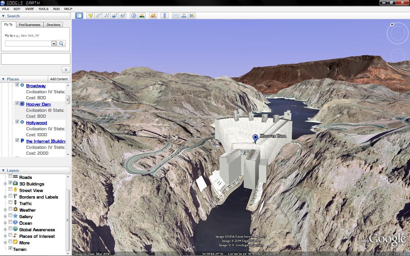 Googleciv - Hoover Dam
