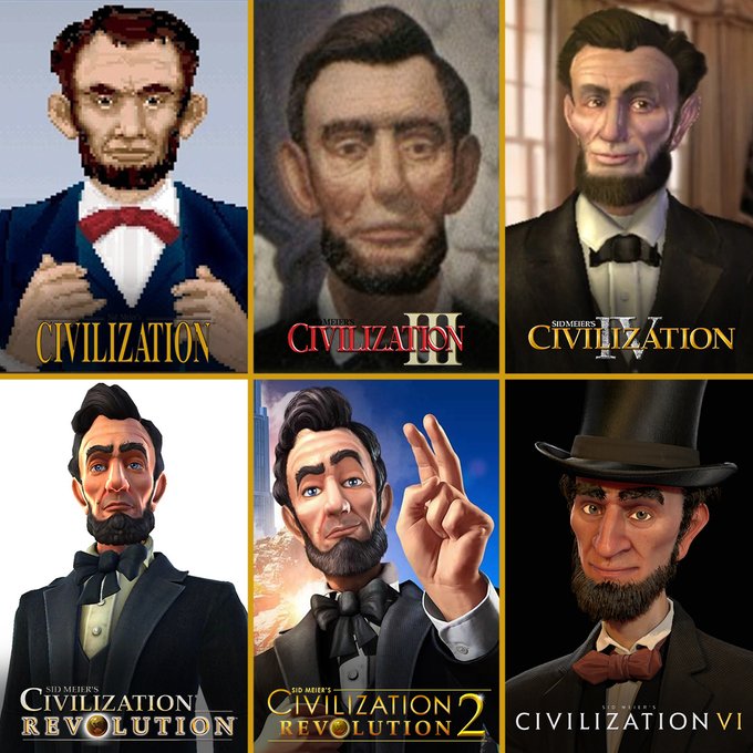 Lincoln in all the Civs