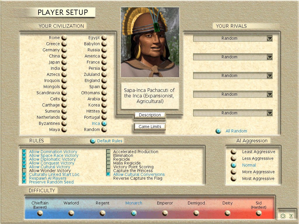 Player Setup