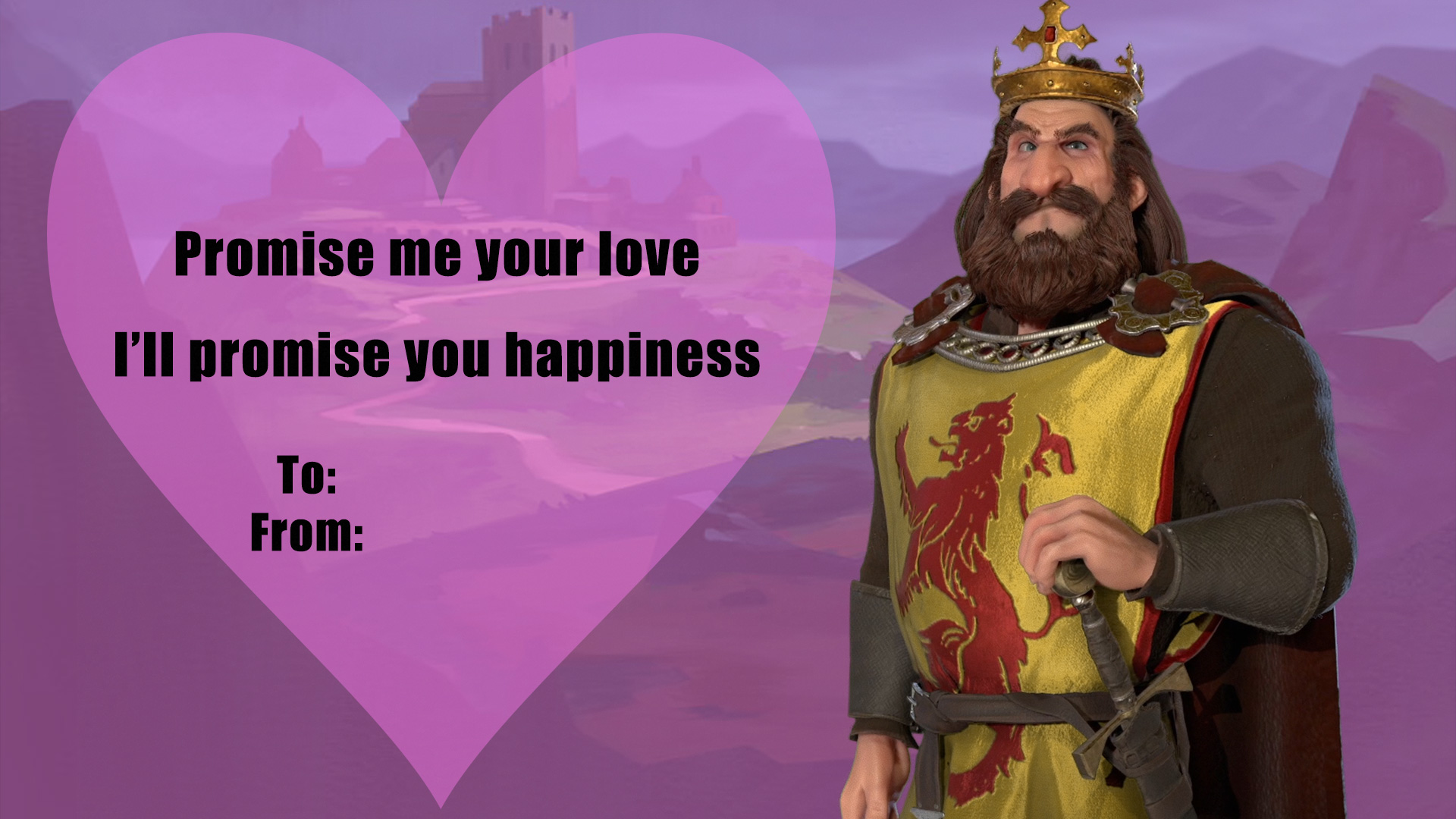 Robert The Bruce: Promise me your love, I'll promise you happiness