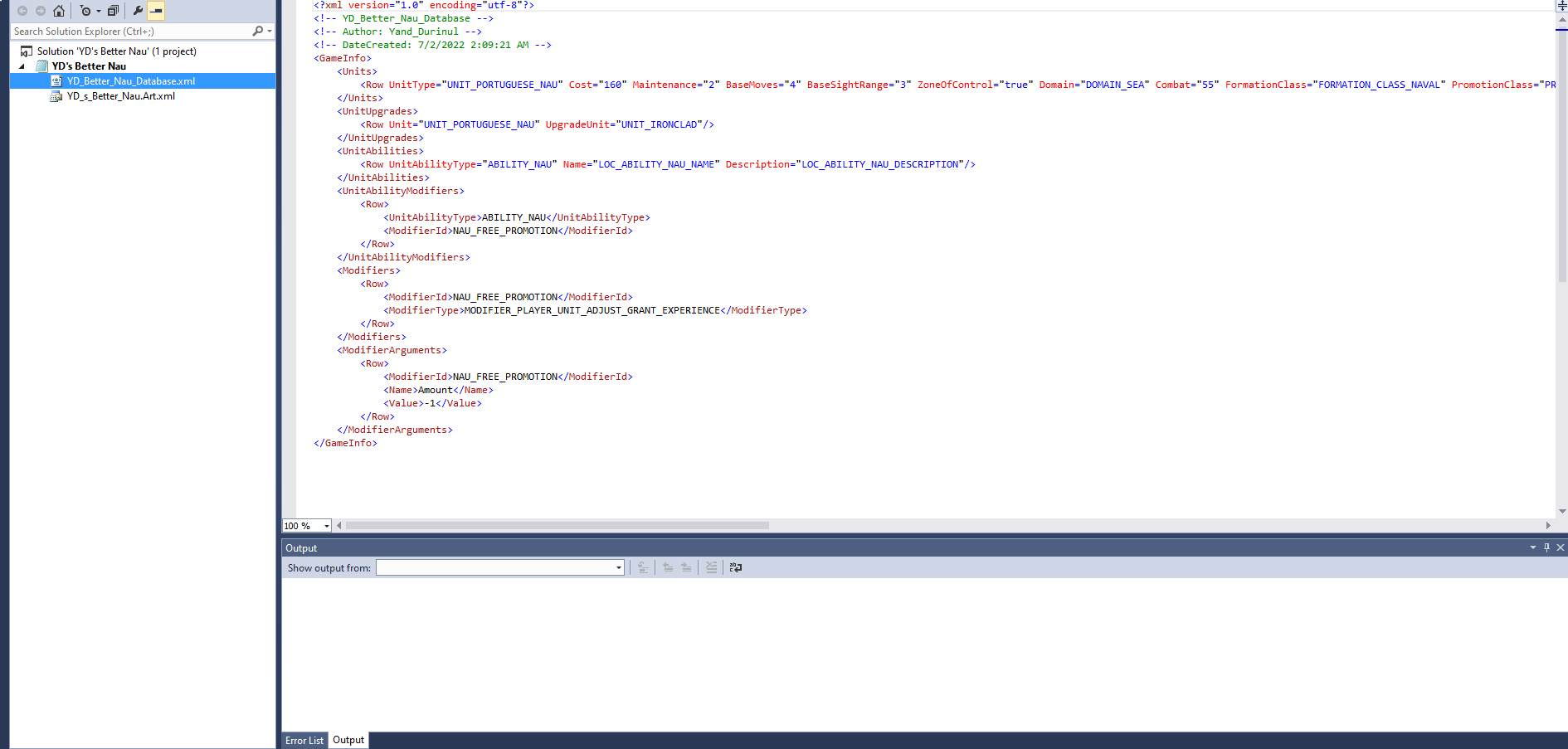 YD's Better Nau Code